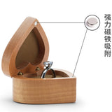 Vintage Walnut Flip Ring Storage Box