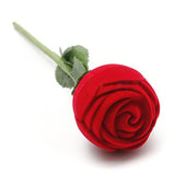 Red Rose Flower Ring Box Wedding Proposal Engagement Christmas Jewelry Case