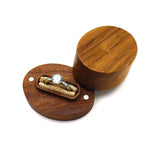 Retro Wooden Diamond Ring Box Wedding Etiquette Single Ring Storage