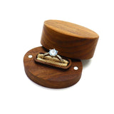 Retro Wooden Diamond Ring Box Wedding Etiquette Single Ring Storage