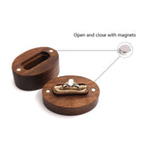 Retro Wooden Diamond Ring Box Wedding Etiquette Single Ring Storage