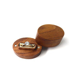 Retro Wooden Diamond Ring Box Wedding Etiquette Single Ring Storage