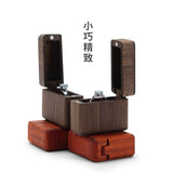 Single Ring Wedding Small Rosewood Jewelry Box Walnut Retro Storage Ring Box