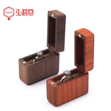 Single Ring Wedding Small Rosewood Jewelry Box Walnut Retro Storage Ring Box