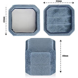 Velvet Double Ring Box with Detachable Lid