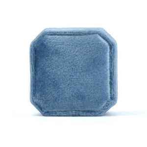 Velvet Double Ring Box with Detachable Lid