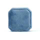Velvet Double Ring Box with Detachable Lid