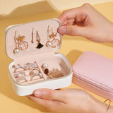 Leather Jewelry Storage Box for Travel Beauty Organizer