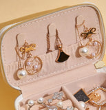 Leather Jewelry Storage Box for Travel Beauty Organizer