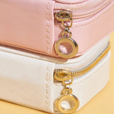 Leather Jewelry Storage Box Earrings Ring Necklace Case