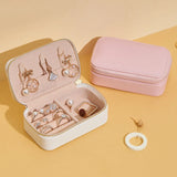 Leather Jewelry Storage Box for Travel Beauty Organizer