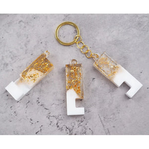 Silicone Resin Mold Phone Stand Keychain Holder Epoxy Craft Tools