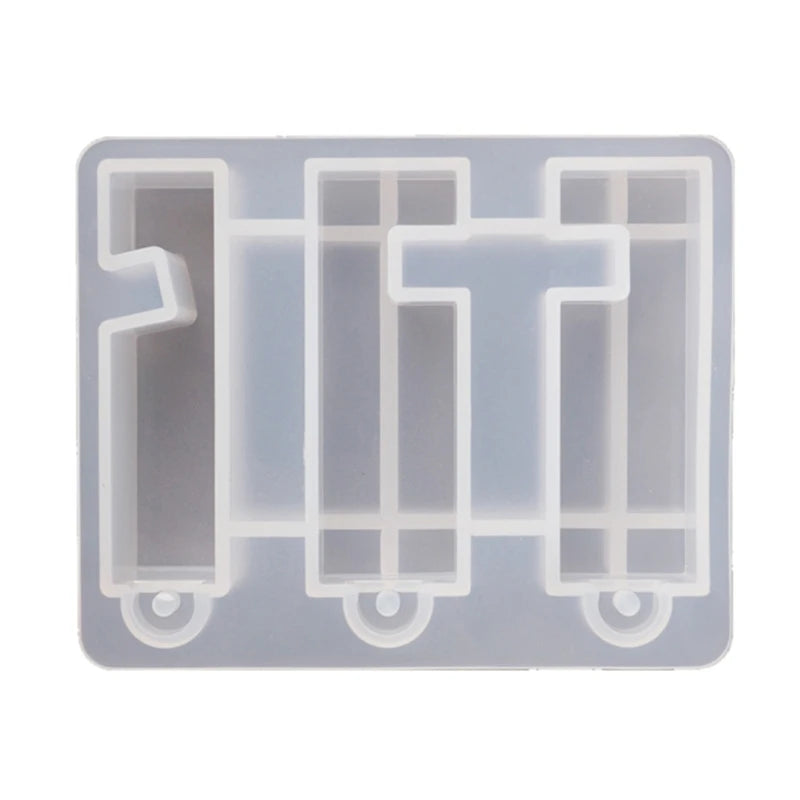 Silicone Resin Mold Phone Stand Keychain Holder Epoxy Craft Tools