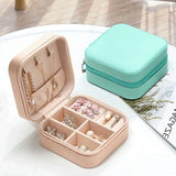 Travel Jewelry Box Organizer Earrings Ring Necklace Holder Case Women