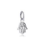 Sterling Silver Hamsa Hand Dangle Charms for Bracelets & Bangle