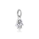 Sterling Silver Hamsa Hand Dangle Charms for Bracelets & Bangle