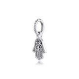 Sterling Silver Hamsa Hand Dangle Charms for Bracelets & Bangle