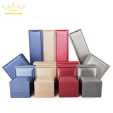 PU Brushed Leather Jewelry Display Box for Rings Necklaces Bracelets