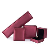 PU Brushed Leather Jewelry Display Box for Rings Necklaces Bracelets