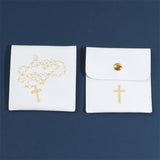 Rosary Necklace Pouch with Cross Gift Bag