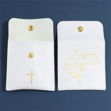 Rosary Necklace Pouch with Cross Gift Bag