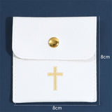 Rosary Necklace Pouch with Cross Gift Bag