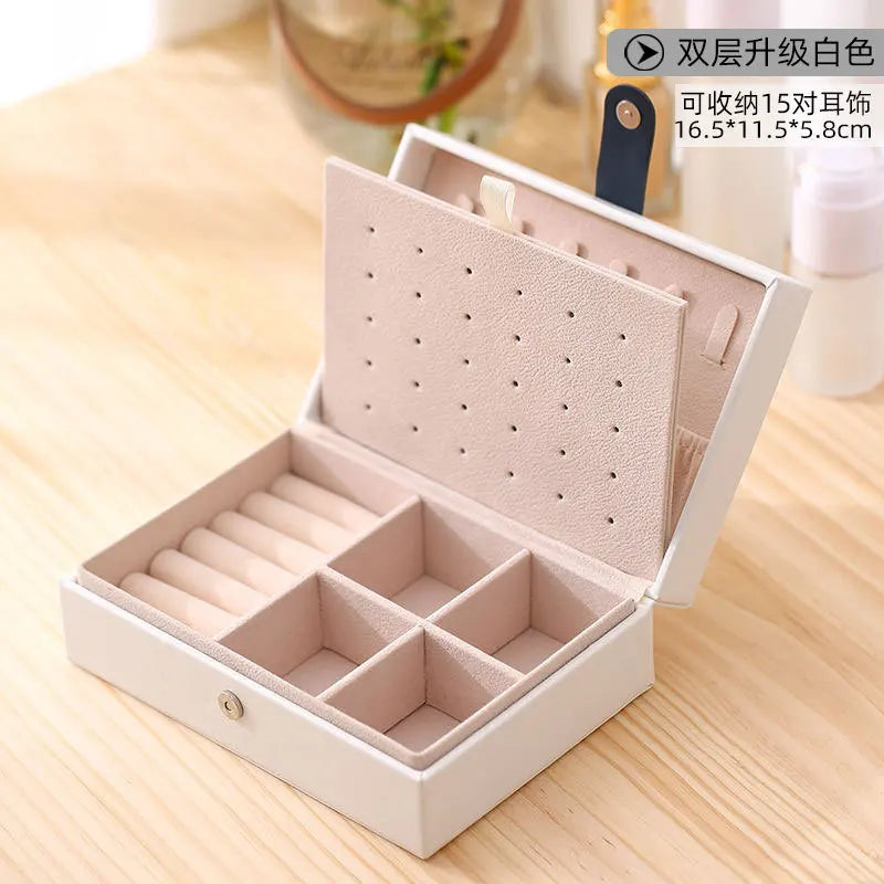 Girls Earring Ring Necklace Storage Case Jewelry Organize Box