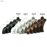 PU Leather Neck Display Stand Bust Model Jewelry Pendant Shelf