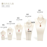 PU Leather Neck Display Stand Bust Model Jewelry Pendant Shelf