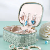 Portable Jewelry Storage Box PU Leather Zipper Household Accessories