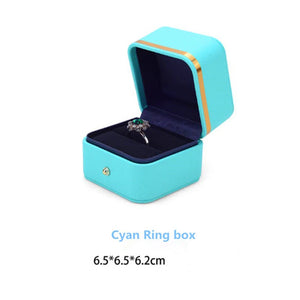 PU Wedding Ring Jewelry Packaging Storage Case Holder