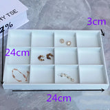 Earrings Cufflinks Organizer Holder Tray Jewelry Case