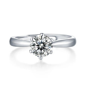 925 Silver 3MM Moissanite Diamond Engagement Ring Women Wedding Gift