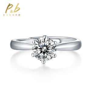 925 Silver 3MM Moissanite Diamond Engagement Ring Women Wedding Gift