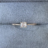 925 Silver 4MM Moissanite Diamond Wedding Ring for Women