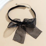 Bowknot Charm Necklace Choker Women Chain Jewelry Collar Party
