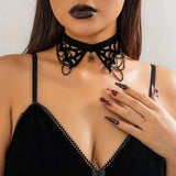 Punk Star Charm Necklace Geometric Cotton Neck Chain for Women
