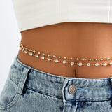 Bohemia Glass Rhinestone Waist Chain Body Jewelry
