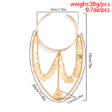 Bohemian Copper Sequins Upper Arm Bracelet Human Head Pendant Tassel Cuff Bangle