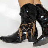 Bohemian Metal Tassel High Heel Shoes Foot Chain