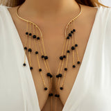 Long Tassel Ethnic Collar Necklace Pearl Pendant