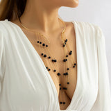 Long Tassel Ethnic Collar Necklace Pearl Pendant