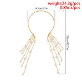 Long Tassel Ethnic Collar Necklace Pearl Pendant