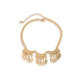 Leaf Pendant Arm Bracelet Vintage Metal Cuff Women's Jewelry