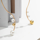 Half-Open Pearl Choker Necklace for Women