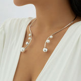 Half-Open Pearl Choker Necklace for Women