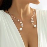 Half-Open Pearl Choker Necklace for Women
