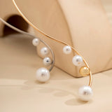 Half-Open Pearl Choker Necklace for Women