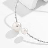 Female Pearl Split Collar Charm Neck Jewelry Necklace For Woman Party Wedding