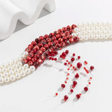Gothic Bloody Pearl Necklace Choker Hip Hop Halloween Jewelry